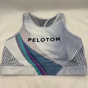 🎽 Peloton x Wear It To Heart Sports Bra Multi-Color Mesh Racerback Size Large